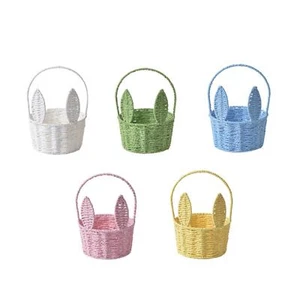 Woven Flower Basket Portable Easter Bunny Basket for Kitchen Camping Home - Picture 1 of 33