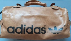 Vintage retro ADIDAS 80er 80s Fussball Tasche Sporttasche Bag braun Holdall - Bild 1 von 11
