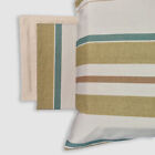 SOMMA Coralie percale double sheets with dove gray stripes