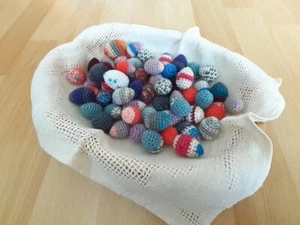 5x Osterei Ei mini gehäkelt Streudeko Tischdekoration Ostern Handarbeit Unikat - Bild 1 von 2