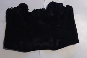 Gilligan And O'Malley Womens Black Lace Sheer Sexy Bra Top 34C - Picture 1 of 8