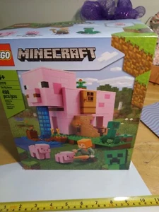 Lego Minecraft The Pig House #21170 NIB Lego Pig Shape House 490 Pieces - Picture 1 of 5