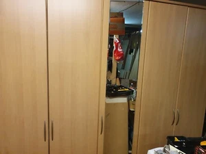 Nolte Kleiderschrank buche mit Spiegel BHT 250x225x61cm TOP --Reduziert-- - Bild 1 von 5