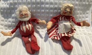 Annalee Mobilitee Mr & Mrs Santa Claus Poseable Dolls 1971 - Bild 1 von 9