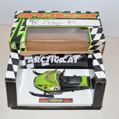 Vintage ARCTIC CAT DIECAST TOY SNOWMOBILE ZR 440 Blair Morgan #7c 1999 SIGNED  - Image 1 of 4