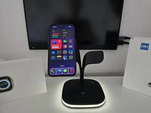 Apple iPhone 14 Pro Max 128GB Deep Purple, Unlocked/QI Stand - Afbeelding 1 van 4