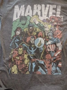 Marvel Universe Classic Comic Superhero Men's Small Gray Crew Neck T-shirt - Picture 1 of 6