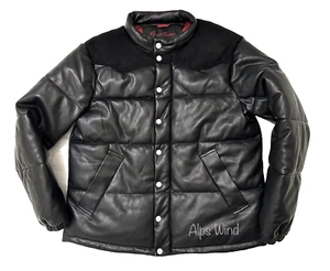 Robert Graham Men's Faux Leather Puffer Jacket in Black SZ.XL NWT$328 - Picture 1 of 9