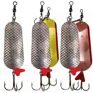 Dam Effzett Blinker Schuppe 6 16 22 30 45 60 g Barsch Hecht Wels Raubfisch Spoon - Bild 1 von 6