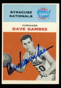Dave Gambee 1961 61 Fleer RC Rookie Auto Autograph Signed #13 Syracuse (A)