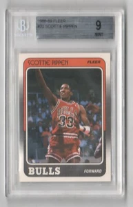 Scottie Pippen BULLS HOF 1988 Fleer #20 Rookie Karte RC BGS 9 (neuwertig) x637 - Bild 1 von 2