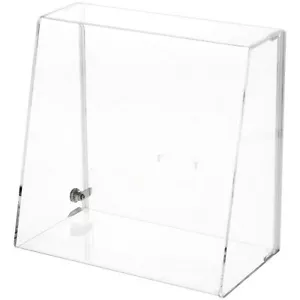 Plymor Acrylic Locking Case w/ Slant-Front & Sliding Back, 13.75" x 14" x 7.75" - Picture 1 of 1