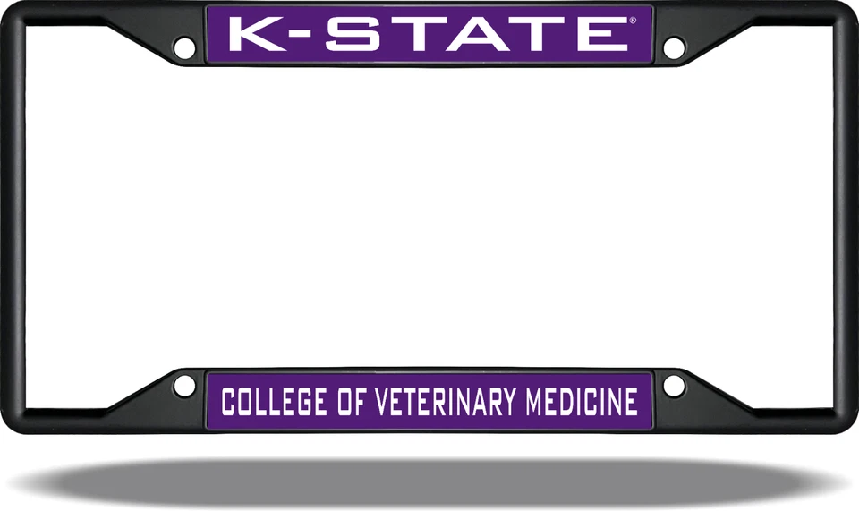 Kansas State K STATE Veterinary Black License Plate Frame - Image 1 of 1