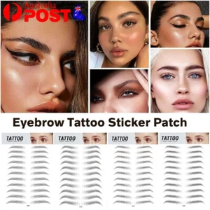 3D Hair-like Stick-On Authentic Eyebrows Waterproof Eyebrow Tattoo Sticker - Picture 1 of 20