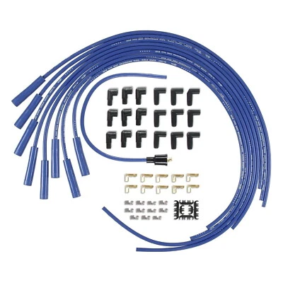 Accel 4040B Super Stock Universal 8mm Spark Plug Wire Set - Blue Straight Boots - Image 1 of 4