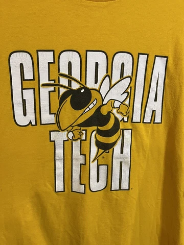 Vintage Georgia Tech Yellow Jackets T-Shirt (Adult 2X-Large) 1991 Single Stitch Cover