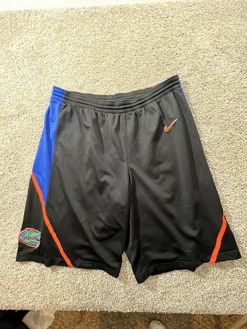 Authentic Nike Florida Gators Basketball Game Shorts Blue Sz Large Vtg RARE Cover