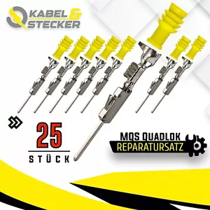 25er Set MQS Quadlok Stift Crimpkontakt gedichtet Seal 0,25-0,35mm² Fakra MOST - Picture 1 of 2