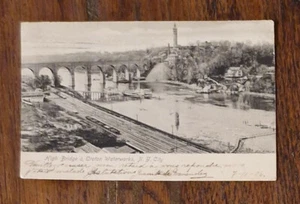New York (USA), High Bridge & Croton Waterworks - Postkarte s/w, Kleinformat - Bild 1 von 2