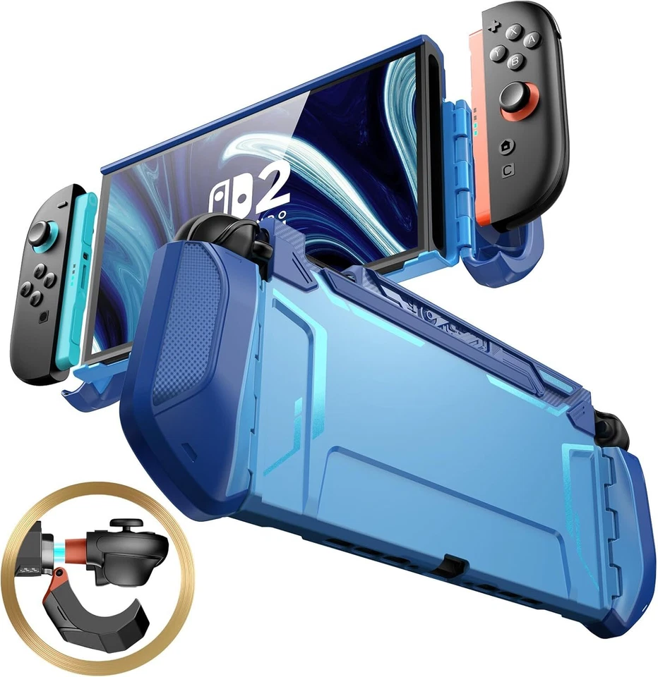 For Nintendo Switch 2 (2025) Grip Cover Mumba Blade TPU Dockable Case Back Shell - Image 1 of 4