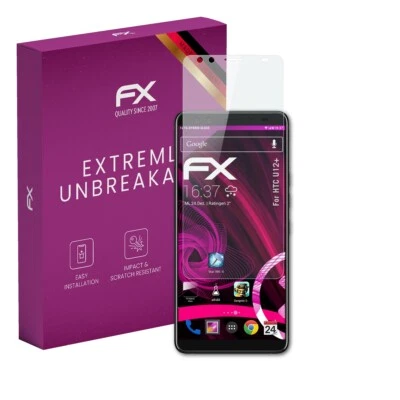 atFoliX Glass Protective Film for HTC U12+ Glass Protector 9H Hybrid-Glass - Image 1 of 4