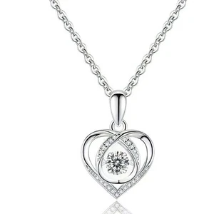 Collana Ciondolo Moda Design Elegante Cuore Amore Gioielli Regalo per Donna, Adolescenti - Foto 1 di 6