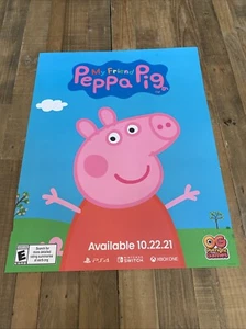 My Friend Peppa Pig Store Display Poster Promo Sign 22x28" RARE PS4 Switch XBX - Bild 1 von 17