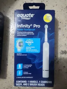 Equate Infinity Pro Rechargeable Toothbrush 1 Handle 2Brush Heads Opened Box 1PK - Picture 1 of 1