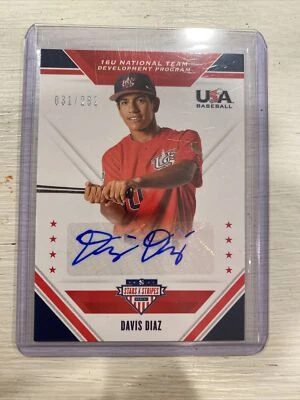 2020 Panini Stars and Stripes Davis Diaz Auto 31/262 - Image 1 of 2