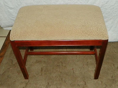 Mahogany Beige Print Vanity Bench (VB-82) - Image 1 of 4