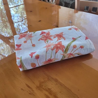 67x51 Orange Florida Tablecloth April Cornell  - Image 1 of 4