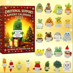 Süßer Adventskalender mit emotionaler Unterstützung 2025, 24 Tage Weihnachten - Bild 1 von 14