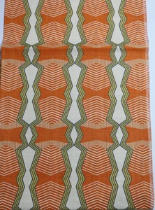 Christopher Farr Tela 35"X22" Remanente "MEMPHIS" Color, Naranja Lino - Imagen 1 de 4