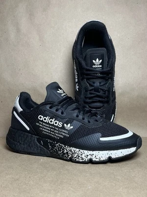 Adidas Boys Zx 1K Boost Black Athletic Shoes / Sneakers GX5089 Youth Size US 4.5 - Image 1 of 4