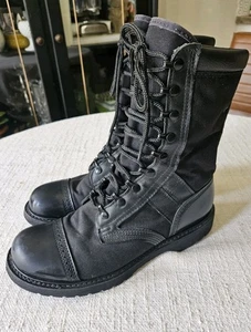 Corcoran 17146 Combat Boots Men’s 9D Black Leather Nylon USA Made Military - Picture 1 of 7
