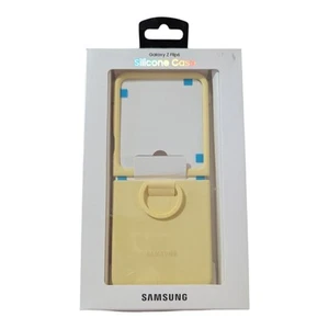 E4. Samsung Silicone Case For Samsung Galaxy Z Flip6 - Yellow, Ring Grip - Zdjęcie 1 z 1