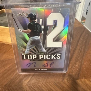 NICK SENZEL 2016 Leaf Metal Draft Top Picks Black AUTO RC #'d /7 - Picture 1 of 2