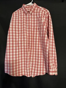Eddie Bauer Men’s Broadcloth Shirt Size Large EUC Heavy Weight Cotton - Picture 1 of 5