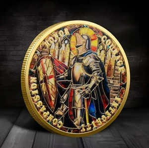 Knight's Templar Coin Religious Beautiful Commemorative Coin. Pray For Victory. - Picture 1 of 5