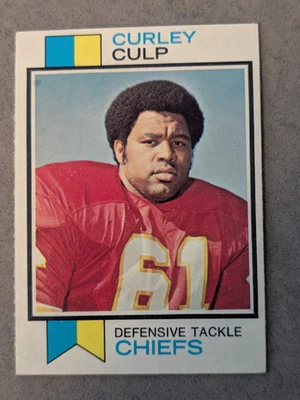 Sharp 1973 Topps #167 Curley Culp Kansas City Chiefs Football Rookie Card-EX+/NM - Image 1 of 2