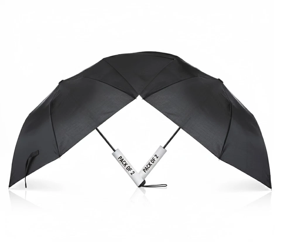 (PAQUETE DE 2) Bolsos - Negro - Paraguas abierto automáticamente con NeverWet - Tela reciclada Foto 1 de 1