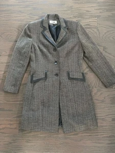 Abrigo Le Suit para mujer talla 8 marrón guisante - Imagen 1 de 7