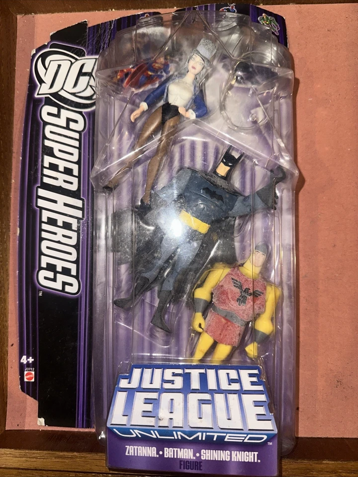 DC Liga de la Justicia Ilimitado Batman Zatanna y Caballero Brillante 4.5" Figura Paquete de 3 Foto 1 de 1