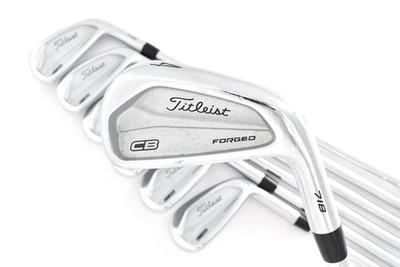 7PCS Titleist CB 718 Iron Set 4-5-6-7-8-9-PW AMT TOUR WHITE S200 Stiff RH Clubs - Image 1 of 4