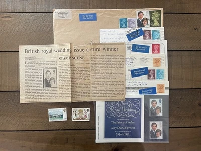 Estampillas de la Oficina de Correos Británica La Boda Real Príncipe Carlos y Diana 29 de julio de 1981 Foto 1 de 4