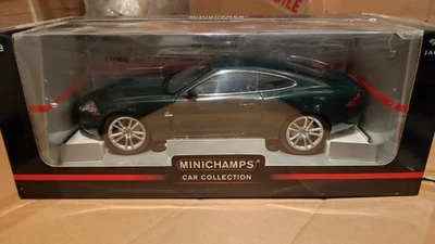 JAGUAR XK COUPE 2006 1/18 GREEN  MINICHAMPS  IMBALLO ORIGINALE DIE CAST - Immagine 1 di 4