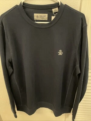 NOVO! Moletom de lã Pete adesivo pinguim original azul marinho gola redonda - Imagem 1 de 3