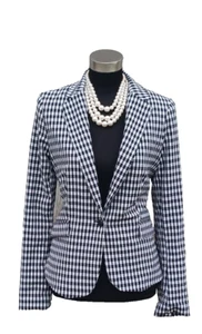 Maison d Amelie Paris Anzugjacke Gr. M schwarz weiß Gingham Blazer 8 10 NEU - Bild 1 von 6