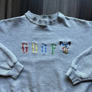 Vintage 90s Mickey & Co Goofy Crewneck Sweatshirt Youth XL Disney Embroidered - Picture 1 of 7
