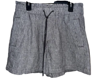 Ann Taylor Loft Shorts Drawstring Stripped Slash Pocket NWT Gray Tone Size Small - Image 1 of 4
